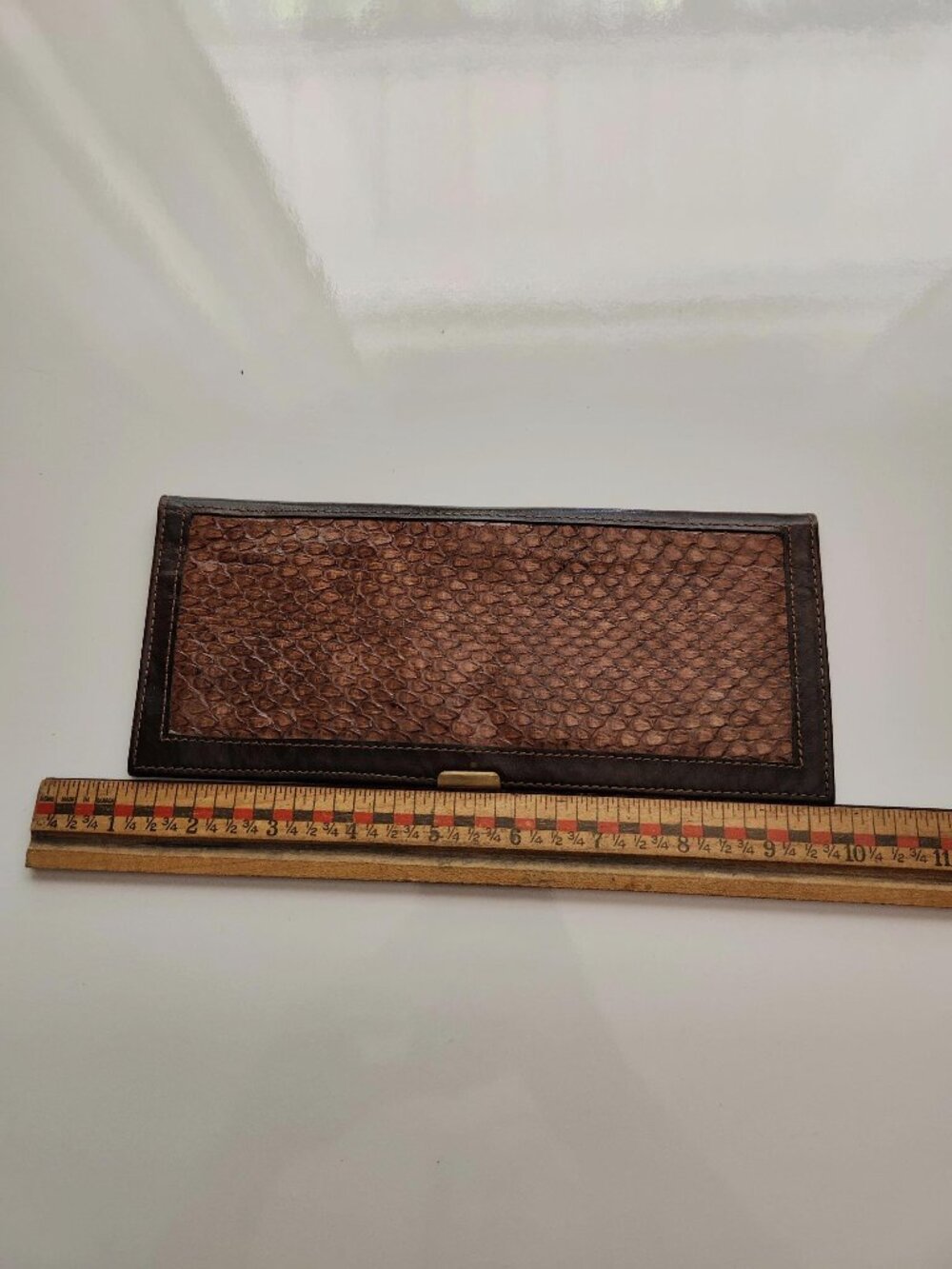 Vintage Leather Brown Wallet Evening Original Antique Gift Collector Rare Gift
